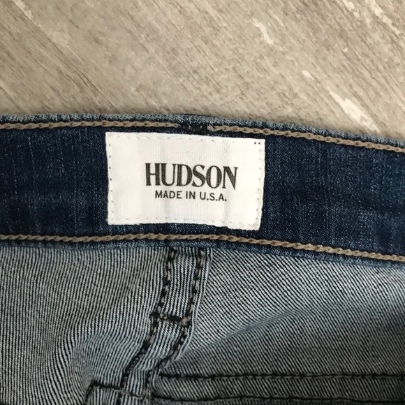 Hudson Midrise Nico Super Skinny Patch Ankle Jeans - Picture 5 of 8